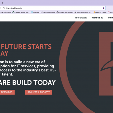 buildtoday.io home page